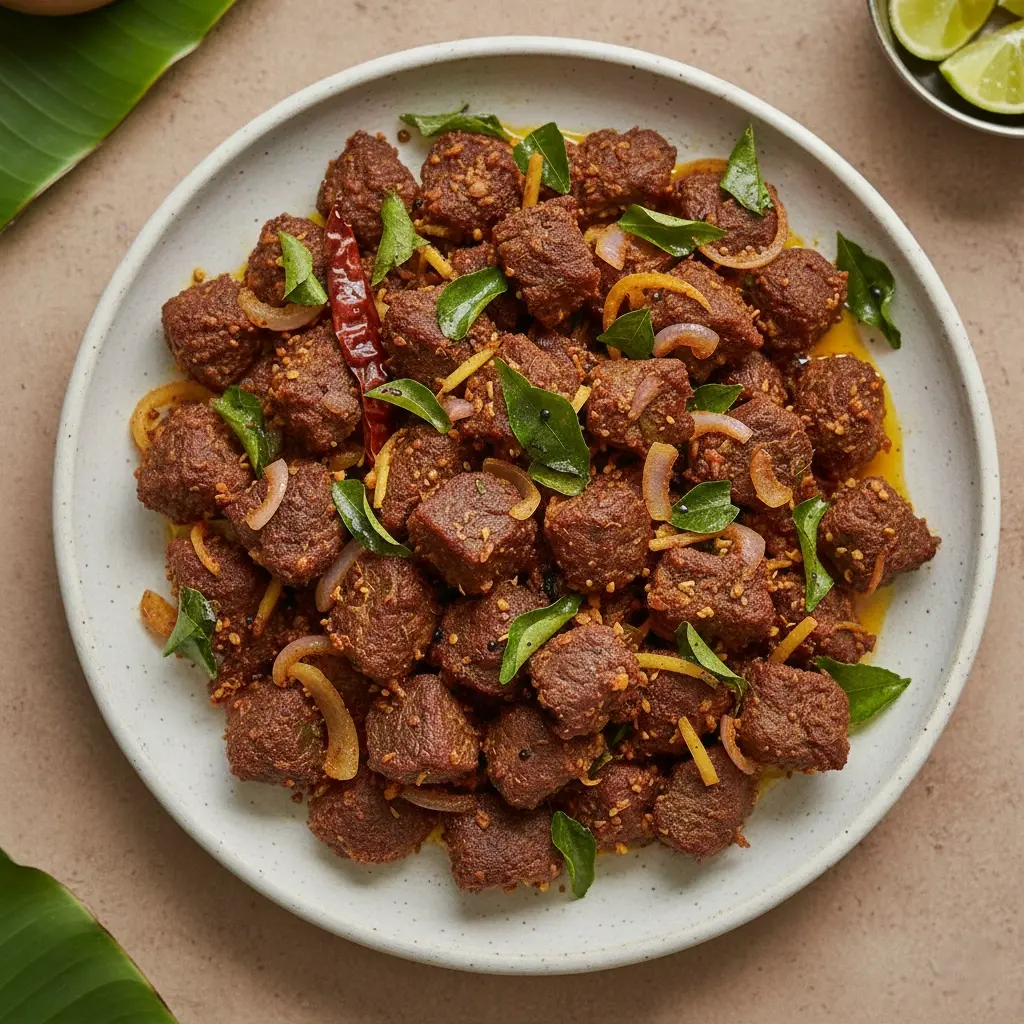 Chilly Beef Dry - Spicy Kerala beef at Kerala Restaurant Edmonton