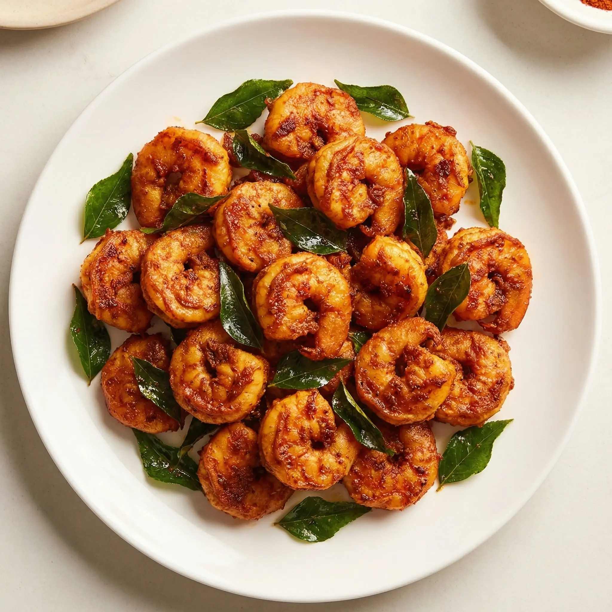 Kanthari Prawns - Spicy Kerala prawns at Kerala Restaurant Edmonton