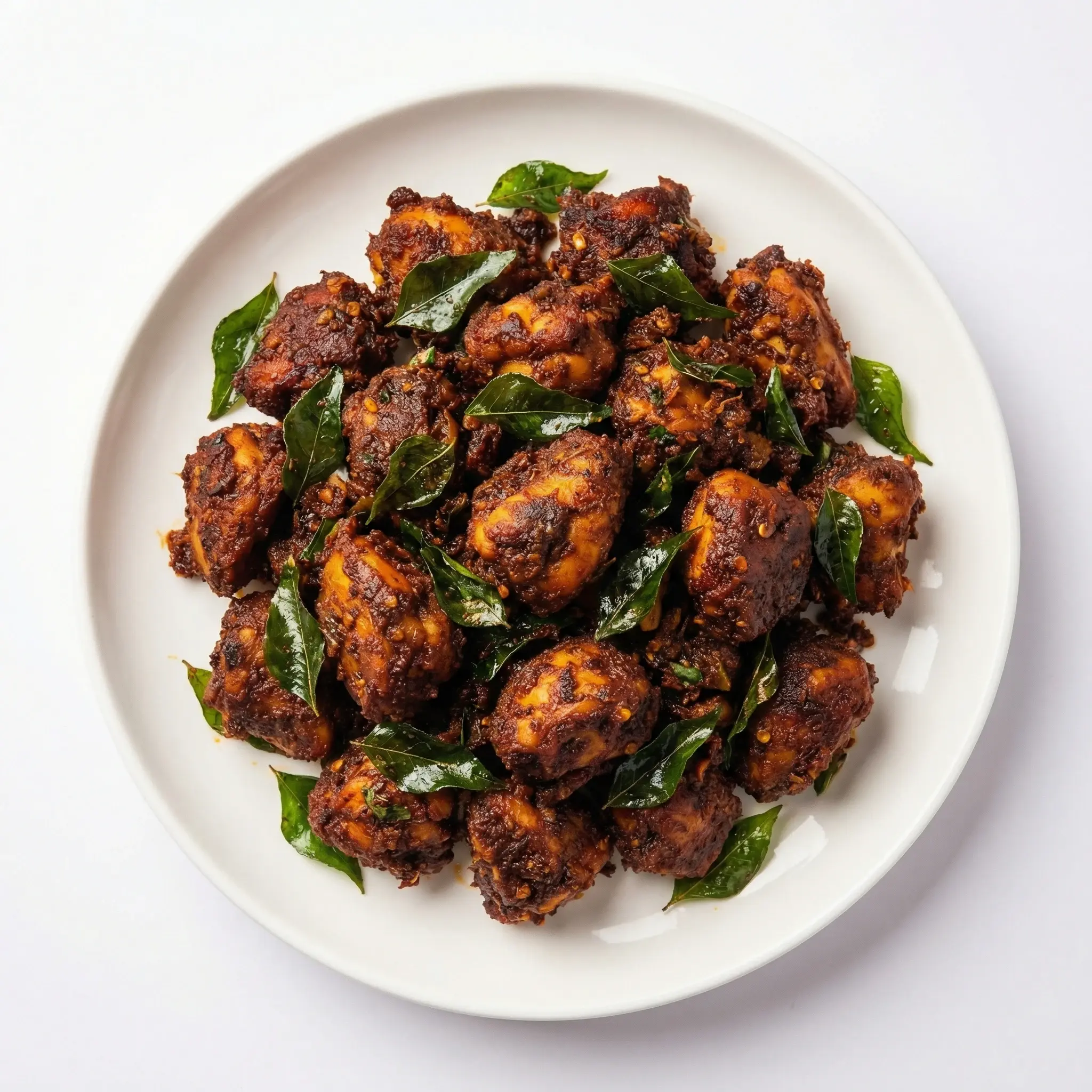 Kozhi Kothi Varattiyathu - Traditional Kerala chicken dry fry at Kerala Restaurant Edmonton