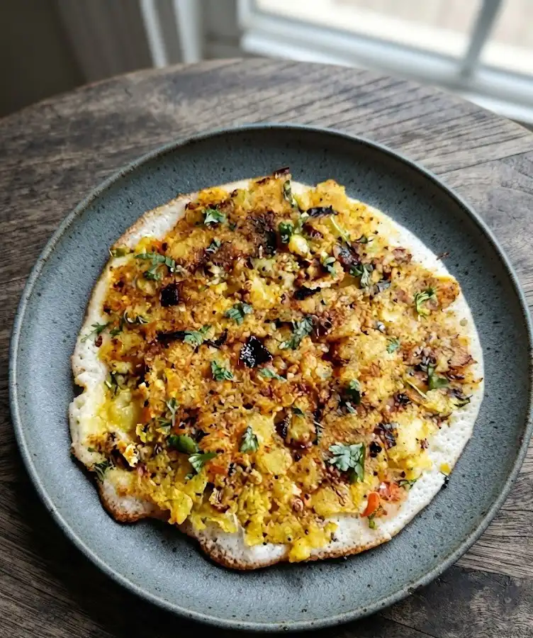 Masala Uttapam - South Indian pancake at Kerala Restaurant Edmonton
